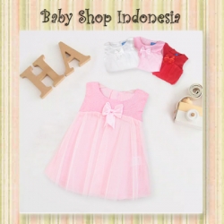 large Dress Bayi Bow Pink
